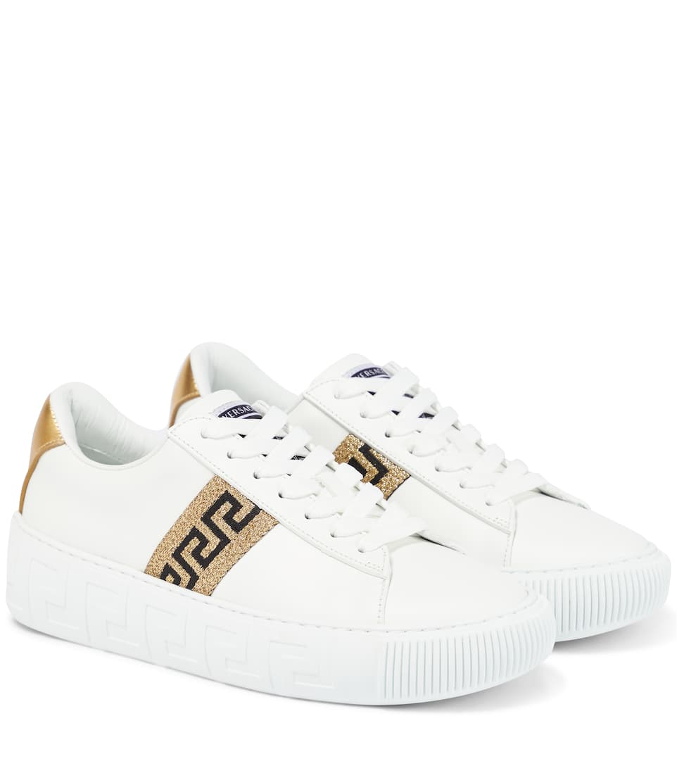 Sale up to 67% | Online Versace Greca leather sneakers - Women classic ...