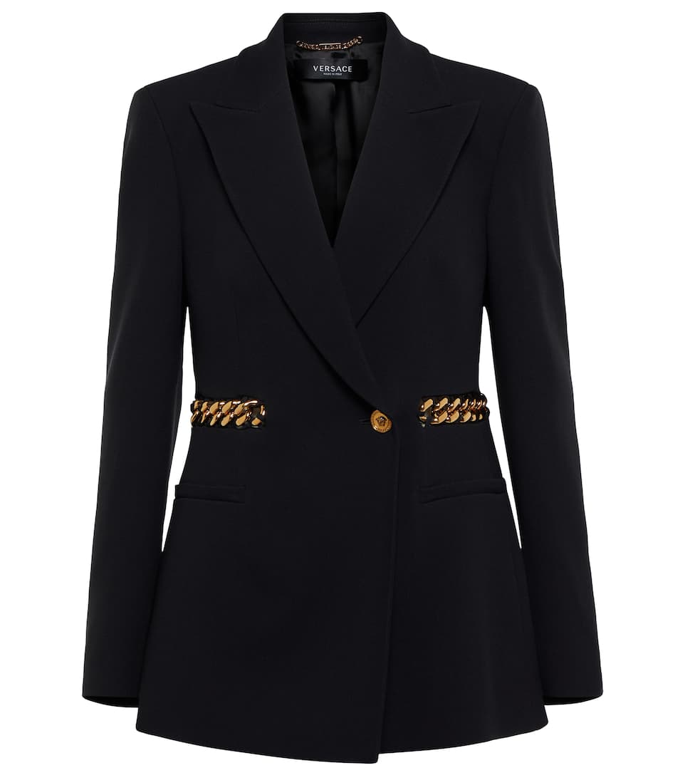 Online Versace Medusa chain-embellished blazer - Women sale & clearance ...