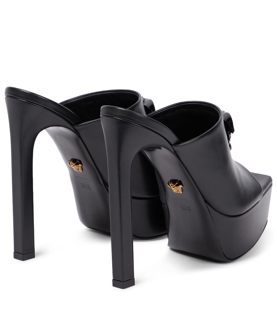 Outlet Versace La Medusa leather platform sandals - Women Sales Up 60% ...