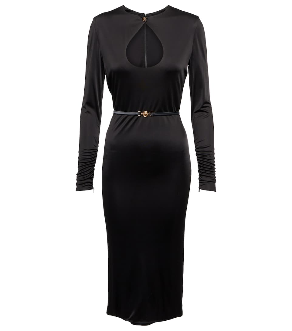 Online Versace Belted midi dress - Women new collection sale | Quality ...